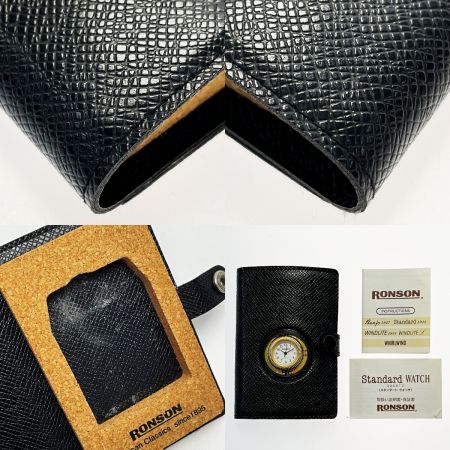  RONSON ロンソン オイルライター ゴールド 時計・手帳風保存ケース付