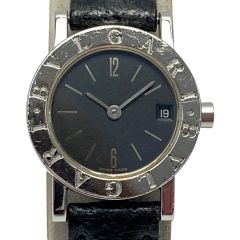 BVLGARI ブルガリ ブルガリブルガリ デイト BB23SLD ブラック文字盤 クォーツ レディース 腕時計 Cランク