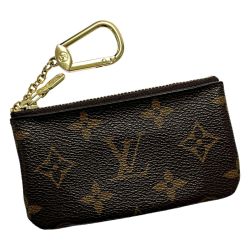 ☆☆ LOUIS VUITTON ルイヴィトン モノグラム ポシェット・クレ M62650 ブラウン コインケース キーリング ユニセックス Bランク