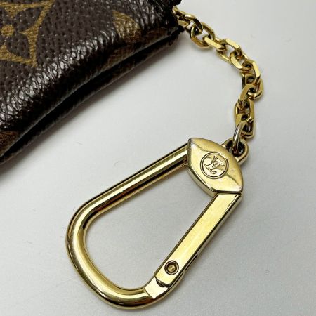  LOUIS VUITTON ルイヴィトン モノグラム ポシェット・クレ M62650 ブラウン コインケース キーリング ユニセックス