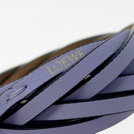 LOEWE ロエベ ブレイデッド バングル ラベンダー ブレスレット クラシックカーフ 箱有
