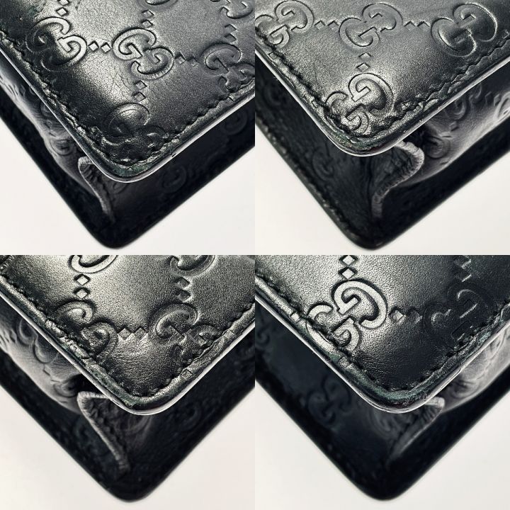 GUCCI グッチ グッチシマ 34044 ブラック ビジネスバッグ レザー