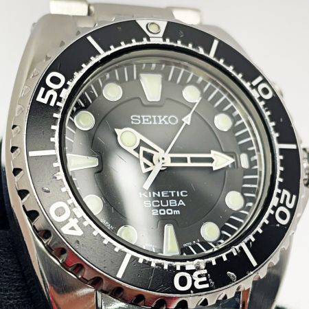 SEIKO セイコー プロスペックス キネティック スキューバー 5M62-0BL0 ブラック ダイバーズウォッチ メンズ 腕時計