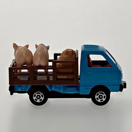  トミカ ミニカー TOMICA ミニカー キャリィ 家畜運搬車 スカイブルー×ブラウン 赤箱 日本製 No.39 TOMY 39