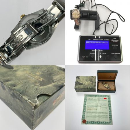  ROLEX ロレックス デイトジャスト 10Pダイヤ Ref.16013G SN:9481441 シャンパンゴールド 自動巻き メンズ 腕時計 箱・ギャランティ有