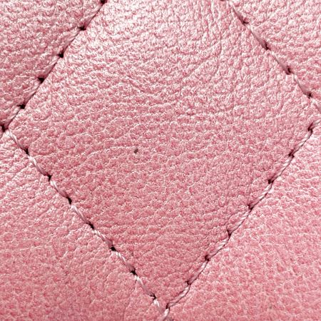  CHANEL シャネル クラシックフラップ カードケース ピンク コインケース マトラッセ ラムスキン レディース ゴールド金具