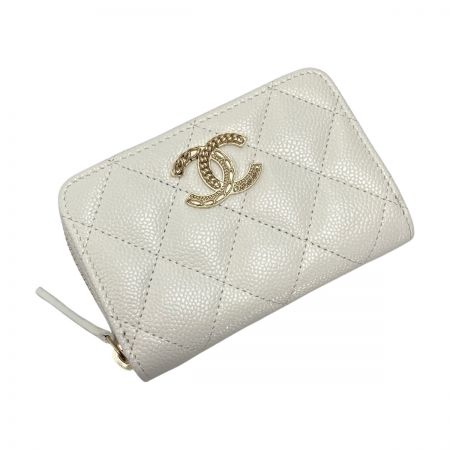 中古】 CHANEL シャネル ココマーク マトラッセ ラウンドファスナー ...