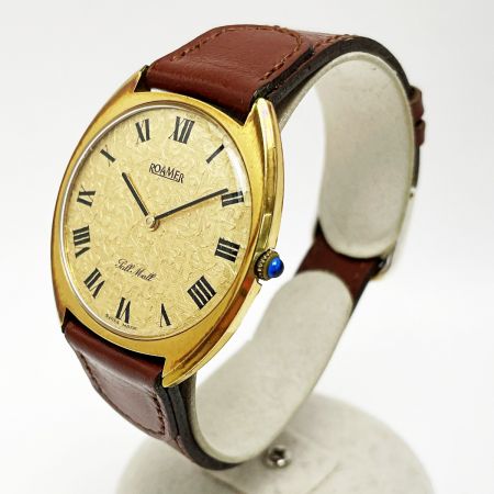  ROAMER Pall Mall ゴールド 手巻き アナログ ステンレススチール メンズ 腕時計 ヴィンテージ