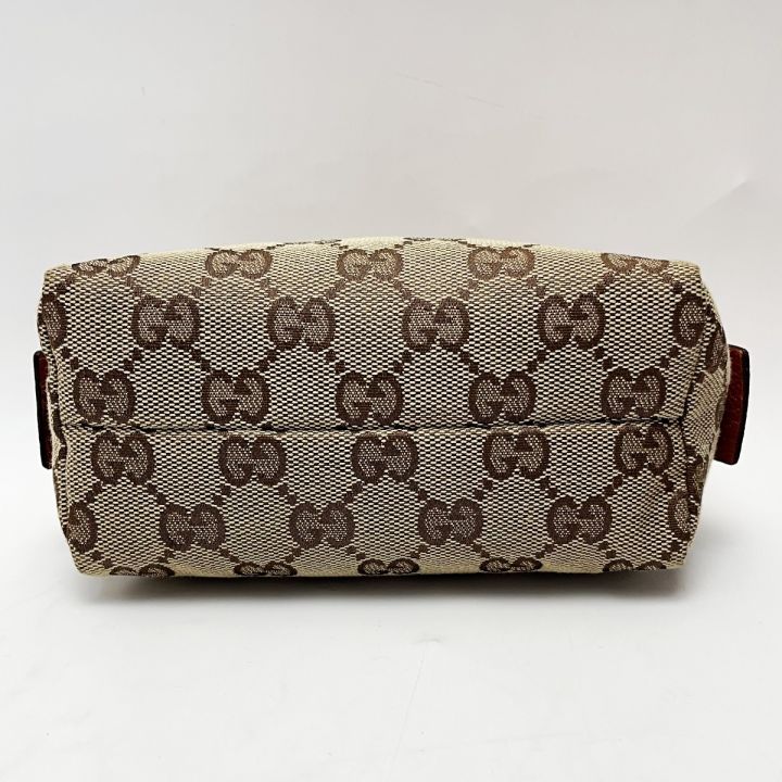 中古】 GUCCI グッチ GG 29596 ベージュ×ブラウン ポーチ レディース ...