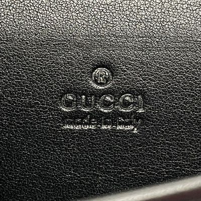 中古】 GUCCI グッチ グッチシマ 120965 ブラック カードケース パス