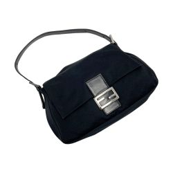 ☆☆ FENDI フェンディ マンマバケット ショルダーバッグ 2355.26325.008 ブラック ジャージー ワンショルダー 布袋有 Bランク