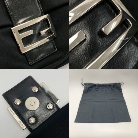  FENDI フェンディ マンマバケット ショルダーバッグ 2355.26325.008 ブラック ジャージー ワンショルダー 布袋有