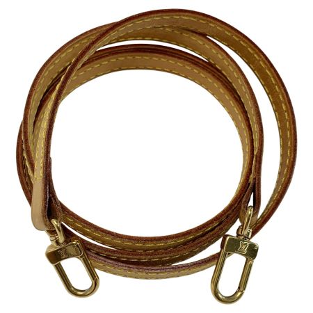  LOUIS VUITTON ルイヴィトン ヌメ革 レザー ベージュ 115cm ショルダーストラップ  バッグ用アクセサリー ゴールド金具