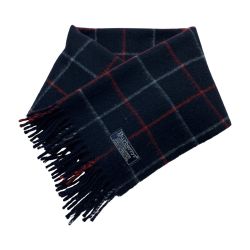 ☆☆ Burberrys バーバリーズ メガチェック カシミヤ ネイビー カシミアマフラー Bランク