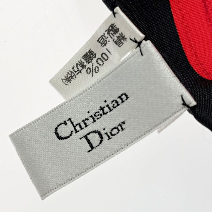中古】 Christian Dior クリスチャンディオール スカーフ スター ブラック×レッド レディース シルク100%｜総合リサイクルショップ  なんでもリサイクルビッグバン オンラインストア