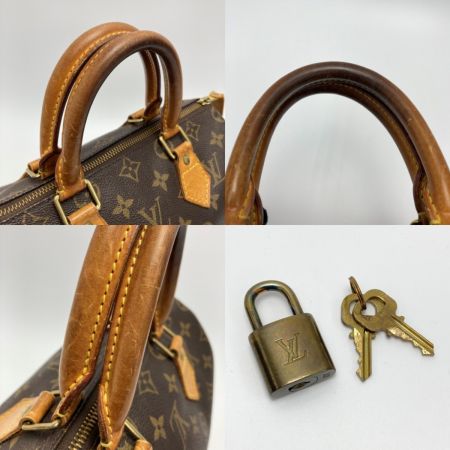  LOUIS VUITTON ルイヴィトン モノグラム スピーディ25 M41528 ハンドバッグ パドロック・キー有