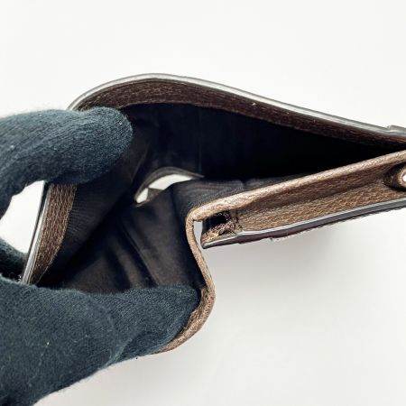  GUCCI グッチ オフィディア マーモント GGスプリーム 523155 ブラウン系 2つ折り財布 レザー レディース ゴールド金具