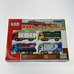 ☆☆  TOMICA トミカ 鉄道輸送コンテナトラックセット 4台セット TOMY トミー Bランク