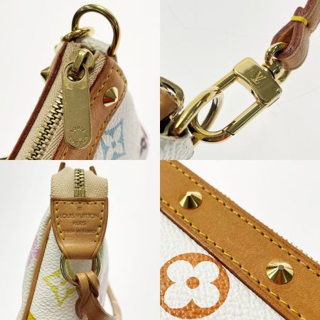  LOUIS VUITTON ルイヴィトン ポシェット アクセソワール M92649 ホワイト×マルチカラー アクセサリーポーチ モノグラム・マルチカラー 布袋有