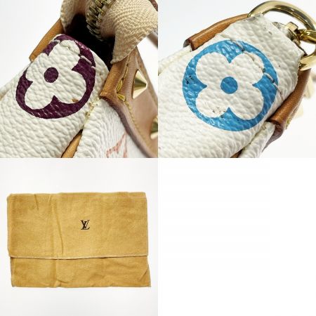  LOUIS VUITTON ルイヴィトン ポシェット アクセソワール M92649 ホワイト×マルチカラー アクセサリーポーチ モノグラム・マルチカラー 布袋有