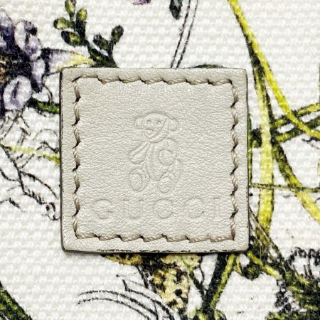  GUCCI グッチ チルドレンズ 284721 フローラル/アイボリー ミニトートバッグ レディース キャンバス チャーム付