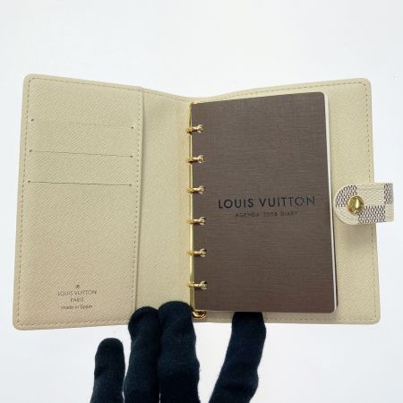  LOUIS VUITTON ルイヴィトン ダミエ アズール アジェンダPM R20706 6穴式 手帳カバー
