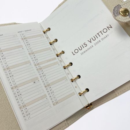  LOUIS VUITTON ルイヴィトン ダミエ アズール アジェンダPM R20706 6穴式 手帳カバー