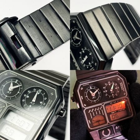  CITIZEN シチズン FRED PERRY×ANA-DIGI TEMP 8989-S098891 ブラック クォーツ デジアナ メンズ 腕時計