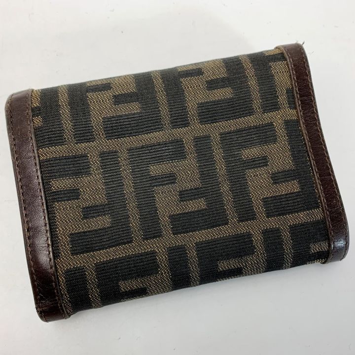 FENDI フェンディ ズッカ ジャガードキャンバス ブラウン 3 FENDI フェンディ ズッカ ジャガードキャンバス ブラウン 3