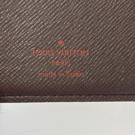  LOUIS VUITTON ルイヴィトン ダミエ ポルトフォイユ ヴィエノワ N61664 エベヌ 2つ折り財布 がま口