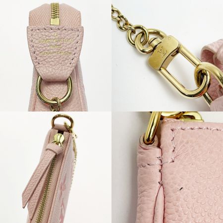  LOUIS VUITTON ルイヴィトン モノグラムアンプラント ミニポシェットアクセソワール M80501 ピンク レディース ゴールド金具