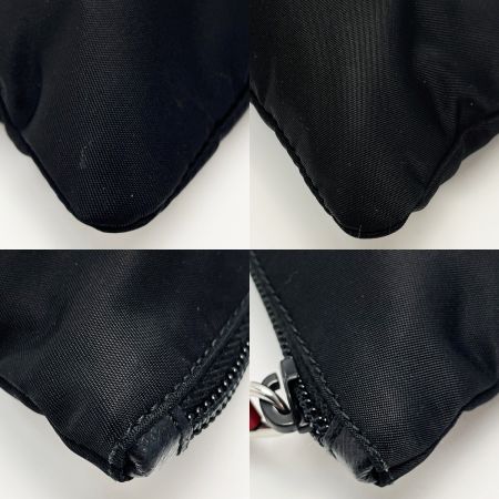  PRADA プラダ コスメポーチ ブラック 小物入れ ロゴアップリケ テスート ナイロン レディース