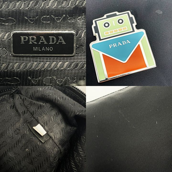 中古】 PRADA プラダ コスメポーチ ブラック 小物入れ ロゴアップリケ テスート ナイロン レディース｜総合リサイクルショップ  なんでもリサイクルビッグバン オンラインストア