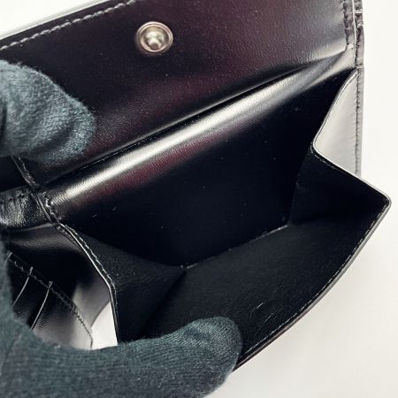  SAINT LAURENT(Yves Saint Laurent) TINY 610193 ブラック 2つ折り財布 レザー メンズ 箱・布袋有