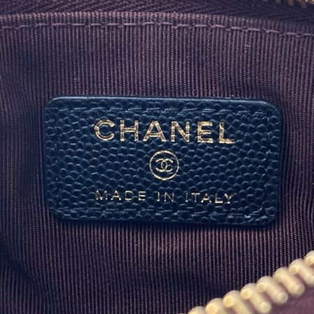 CHANEL シャネル マトラッセ クラシック ミニポーチ A82365 ブラック キャビアスキン 箱・ギャランティカード有