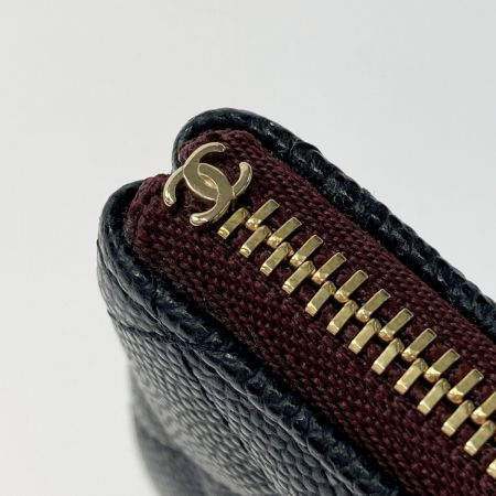  CHANEL シャネル マトラッセ クラシック ミニポーチ A82365 ブラック キャビアスキン 箱・ギャランティカード有