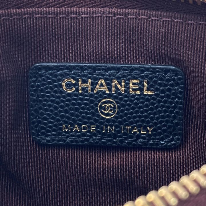 CHANEL シャネル マトラッセ クラシック ミニポーチ A82365 ブラック キャビアスキン  箱・ギャランティカード有｜中古｜なんでもリサイクルビッグバン