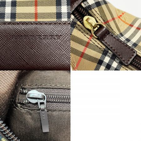  BURBERRY バーバリー ハンドバッグ キャメル×ブラウン セミショルダーバッグ レディース ゴールド金具