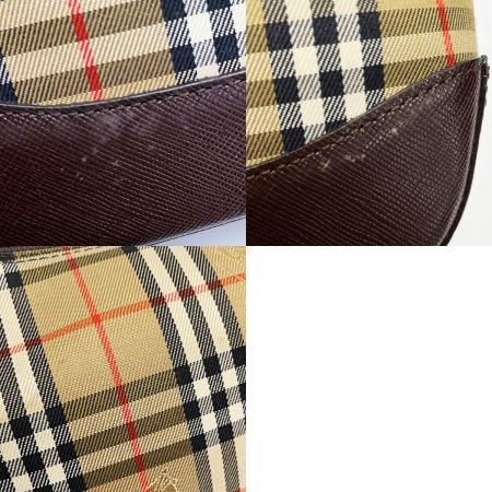  BURBERRY バーバリー ハンドバッグ キャメル×ブラウン セミショルダーバッグ レディース ゴールド金具