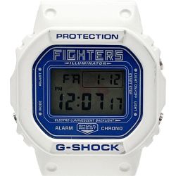 ☆☆ CASIO カシオ G-SHOCK 2023 北海道日本ハムファイターズ DW-5600VT ホワイト系 クォーツ メンズ 腕時計 Bランク