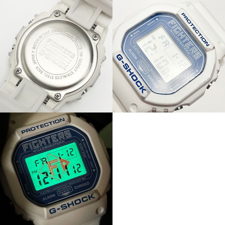 CASIO カシオ G-SHOCK 2023 北海道日本ハムファイターズ DW-5600VT ホワイト系 クォーツ メンズ  腕時計｜中古｜なんでもリサイクルビッグバン