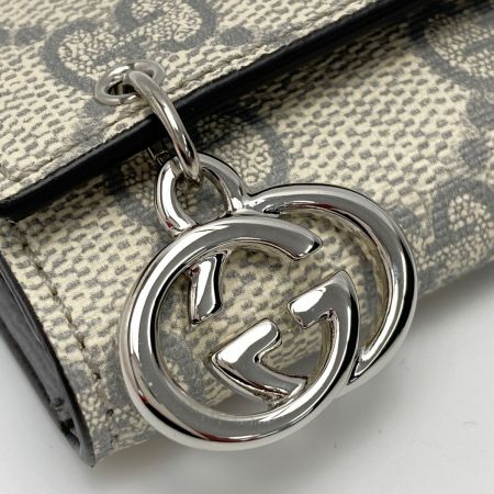  GUCCI グッチ GG チャーム付き 6連キーケース 212111 グレー PVC 箱有