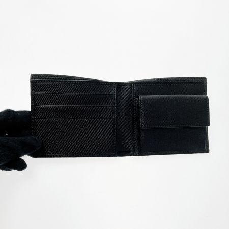  GUCCI グッチ GGキャンバス 2つ折り財布 04862 ブラック キャンバス×レザー