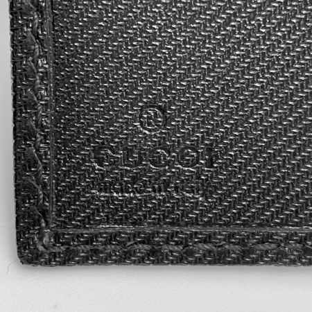  GUCCI グッチ GGキャンバス 2つ折り財布 04862 ブラック キャンバス×レザー