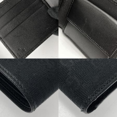  GUCCI グッチ GGキャンバス 2つ折り財布 04862 ブラック キャンバス×レザー