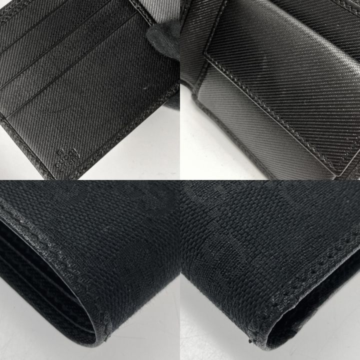 GUCCI グッチ GGキャンバス 2つ折り財布 04862 ブラック キャンバス  