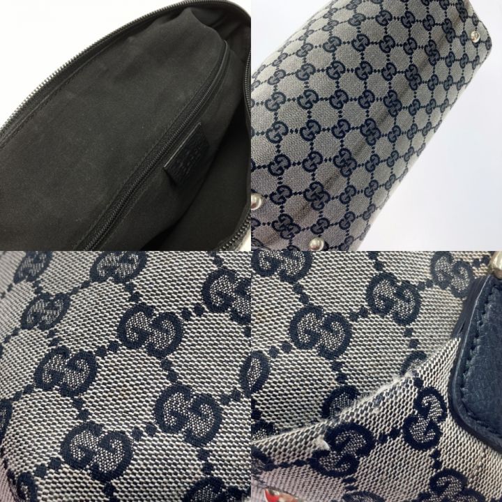 GUCCI グッチ GGキャンバス ハンドバッグ 272375 ブラック キャンバス×レザー ミニボストン｜中古｜なんでもリサイクルビッグバン