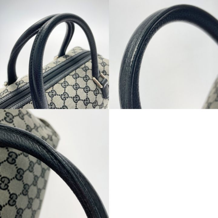 GUCCI グッチ GGキャンバス ハンドバッグ 272375 ブラック キャンバス×レザー ミニボストン｜中古｜なんでもリサイクルビッグバン