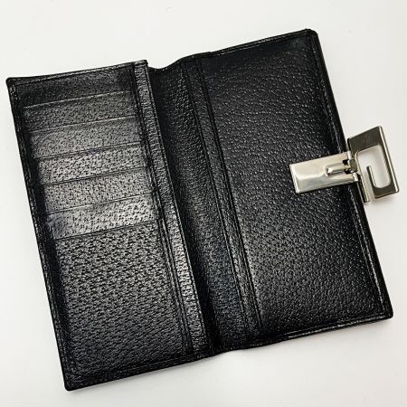 中古】 GUCCI グッチ 2つ折り長財布 035・1408・2097 ブラック 