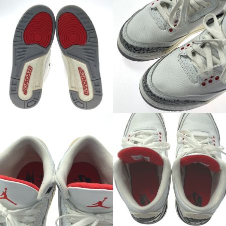 NIKE ナイキ AIR JORDAN 3 RETRO GS スニーカー SIZE 24.5cm DM0967 100 レディース 箱付き